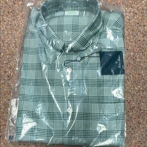 Brooks Brothers Brand New 100% Supima Cotton Men's Green Plaid Shirt